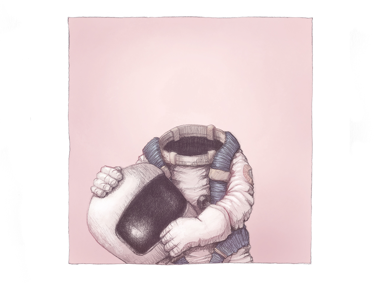 ¿Qué quedaría de mi?, dibujo en grafito sobre papel, por Kike Riesco