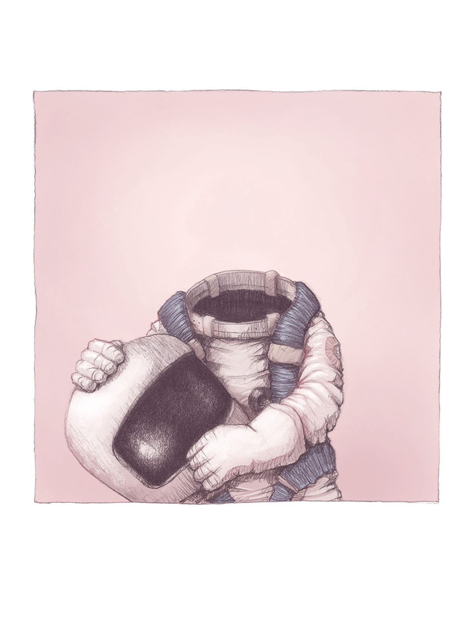 ¿Qué quedaría de mi?, dibujo en grafito sobre papel, por Kike Riesco